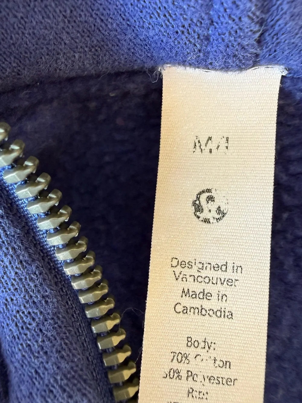 Lululemon Cobalt Blue Scuba Oversized Half-Zip Hoodie W3DM4S Size M/L‎